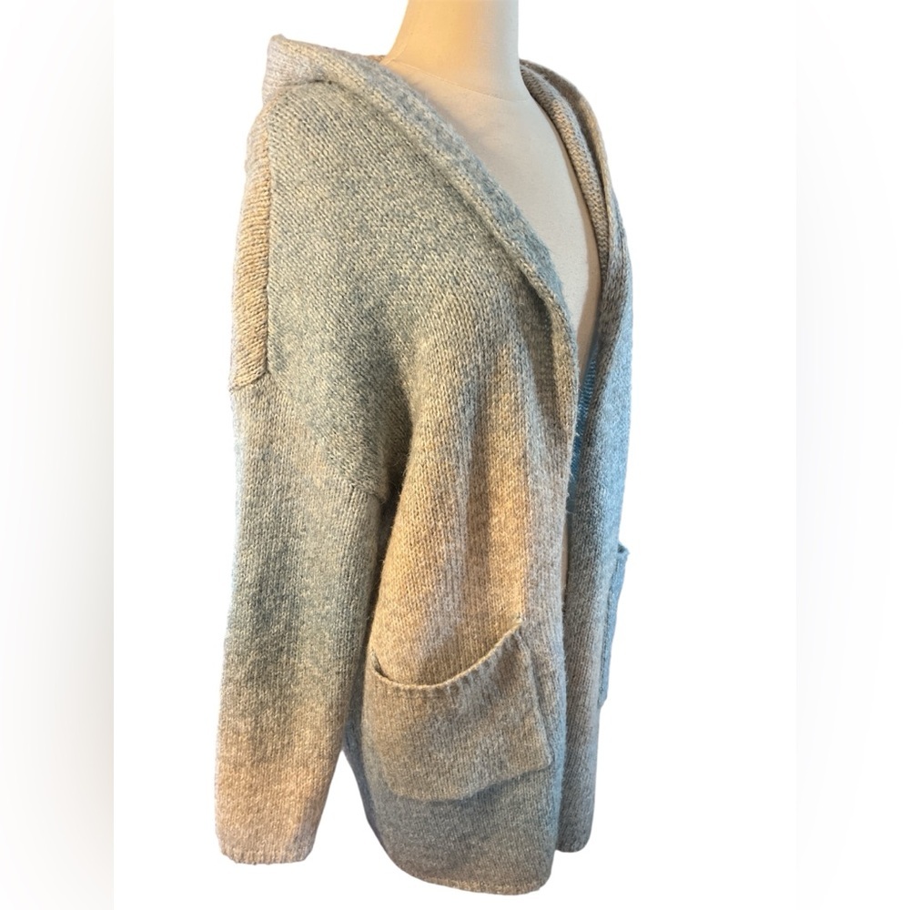 CHARLIE B Blue,white & Brown Pastel Ombre Space -Dye Hooded Cardigan Size TG/XL - Picture 3 of 15